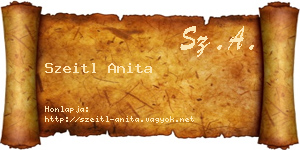 Szeitl Anita névjegykártya